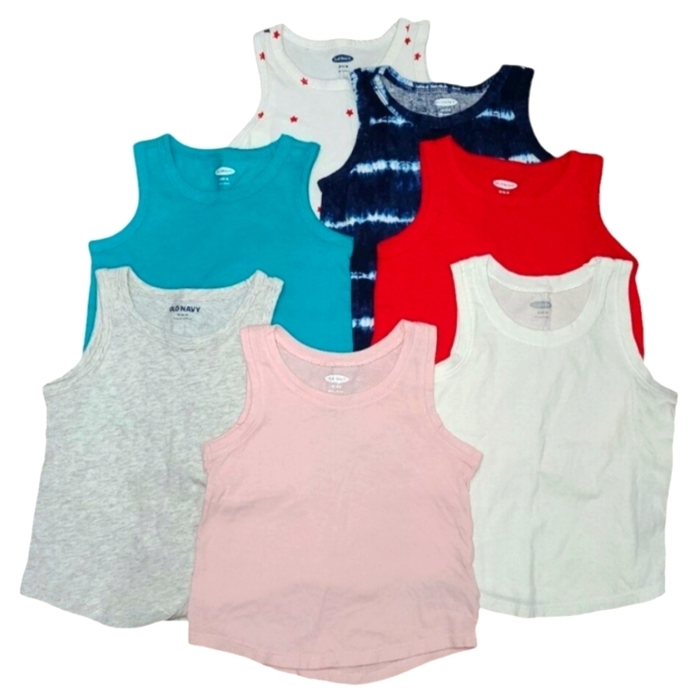 Old Navy 7 Pack Tank Tops Sleeveless Shirts B0069